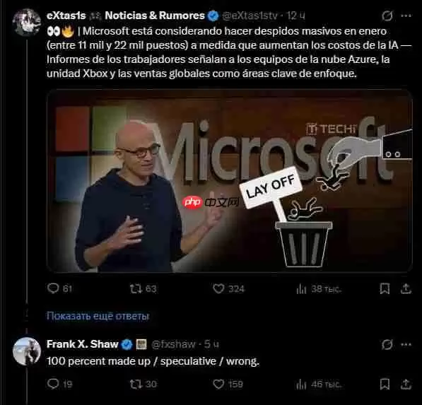 这么恨AI？ 微软主管否认大规模裁员传闻