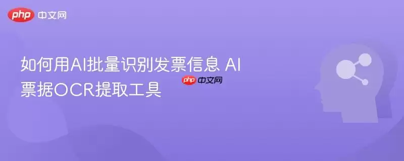 如何用AI批量识别发票信息 AI票据OCR提取工具