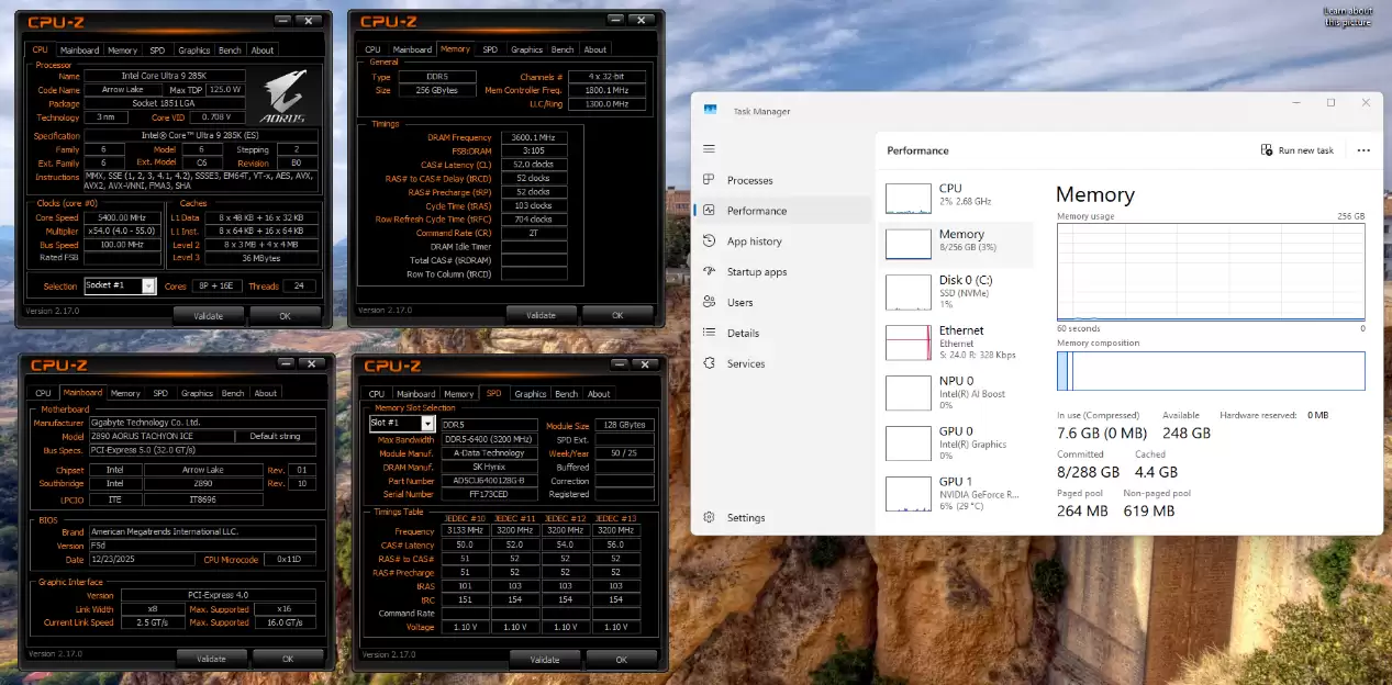 技嘉于CES 2026发布CQDIMM技术，实现256GB满装DDR5-7200极限性能