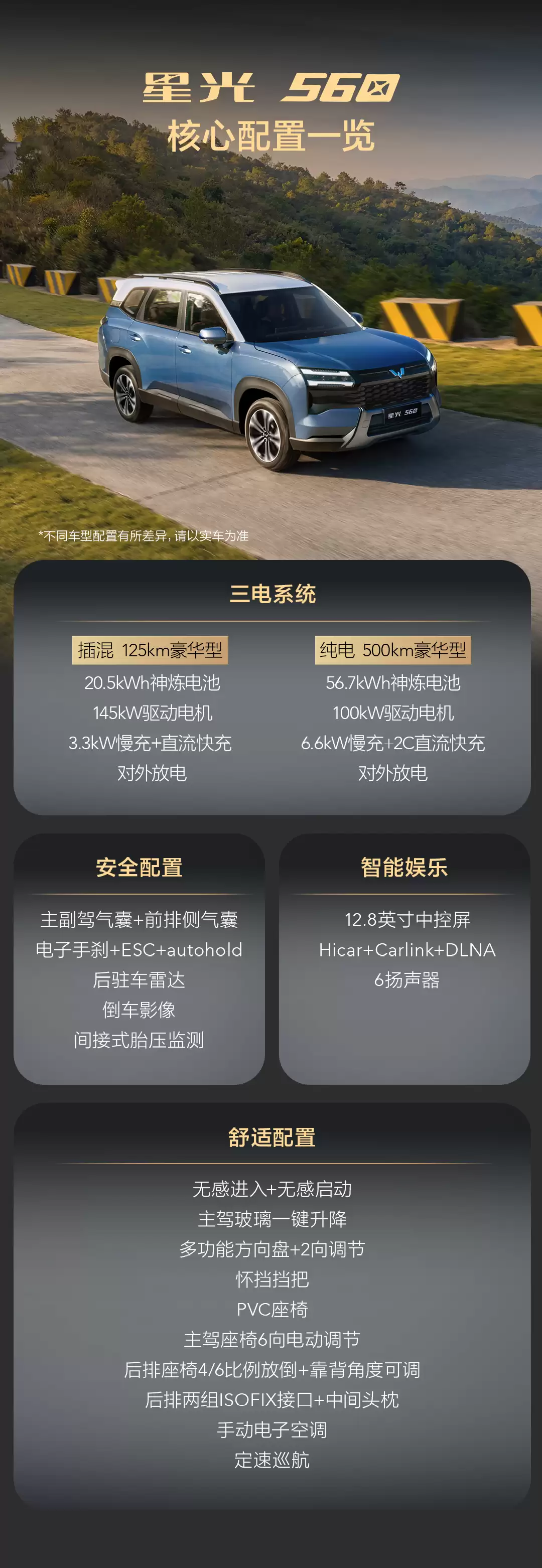 五菱星光560新车配置揭晓：手动挡、纯电版全都有，标配前后双独立悬挂