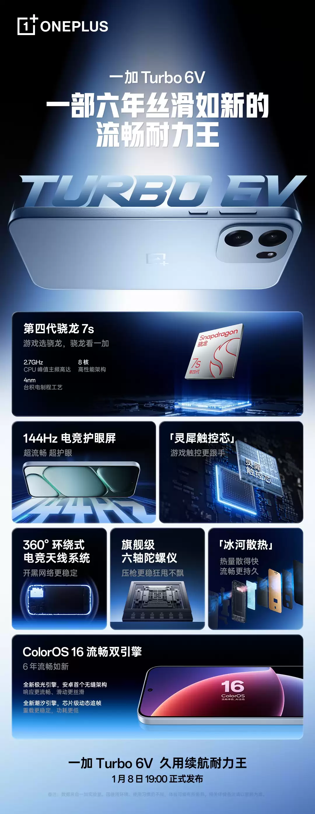 一加Turbo 6系列来了！骁龙8系芯片+9000mAh大电池强势来袭