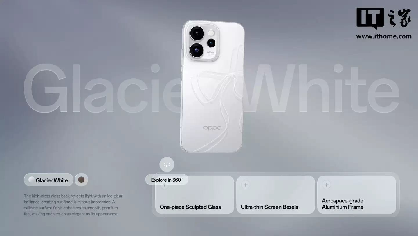 OPPO 海外推出 Reno 15 Pro Mini 手机：2 亿像素主摄，天玑 8450 芯片