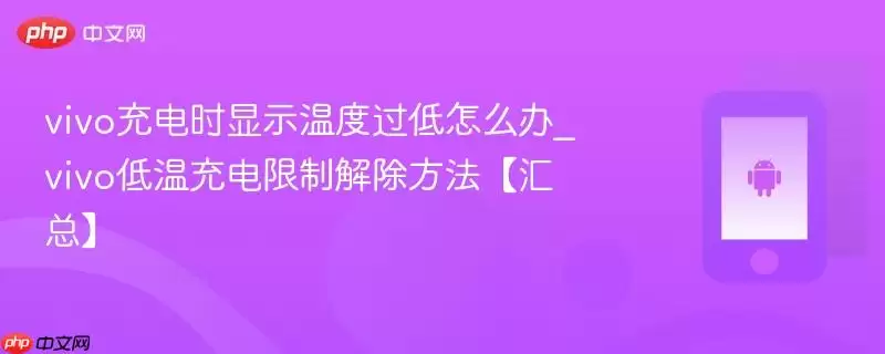 vivo充电时显示温度过低怎么办_vivo低温充电限制解除方法【汇总】