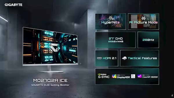 技嘉发布4款OLED显示器:4K、360Hz、带鱼屏全都有