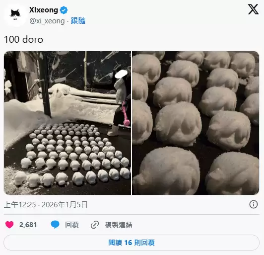 XIxeong创作爆发：百款Doro雪人萌翻玩家