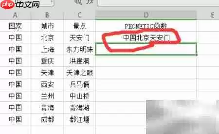 WPS中PHONETIC函数使用技巧