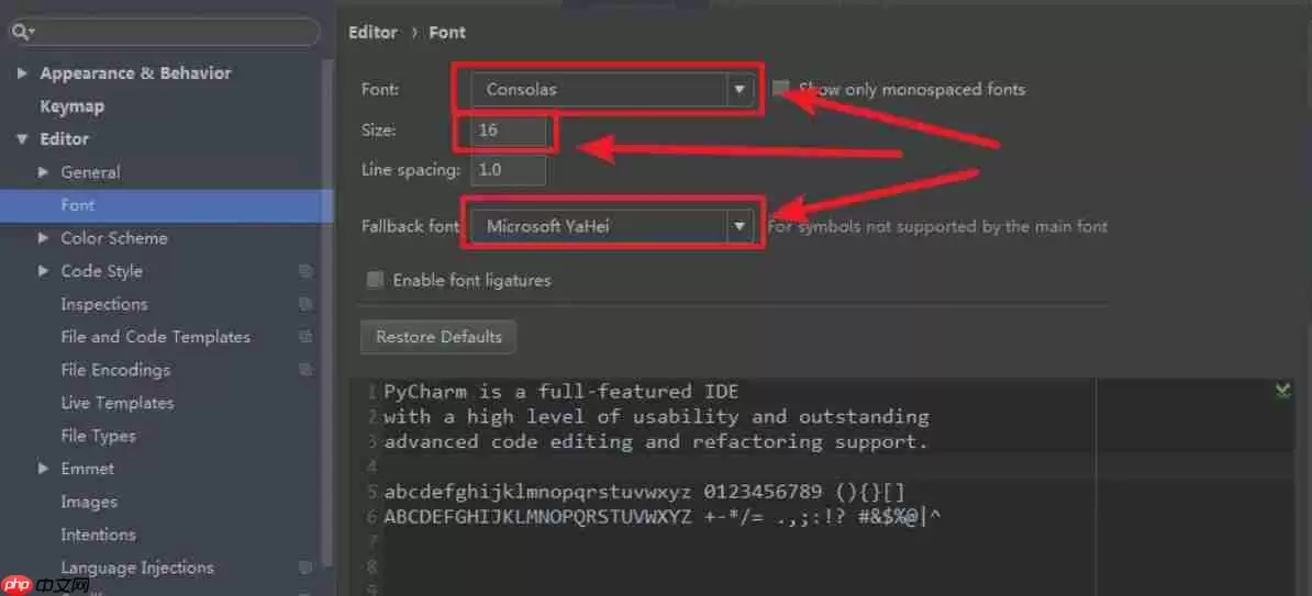 pycharm怎么改中文字体-pycharm改中文字体的方法