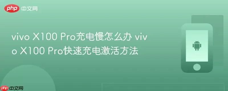 vivo X100 Pro充电慢怎么办 vivo X100 Pro快速充电激活方法