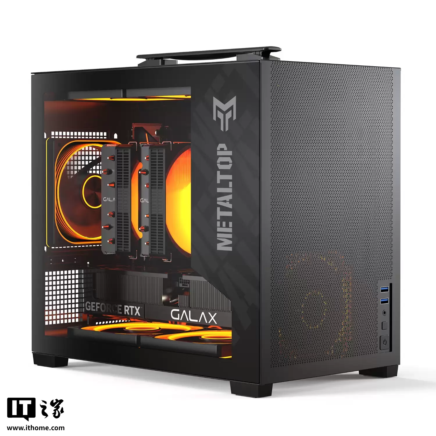 影驰上架金属大师 T240 机箱:提供便携加固提手、支持 178mm 风冷 / 240mm 水冷,189 元