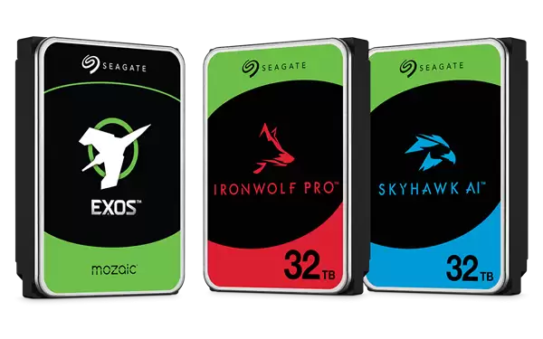 希捷发布32TB全系列硬盘:CMR技术支持,面向企业、监控与NAS应用