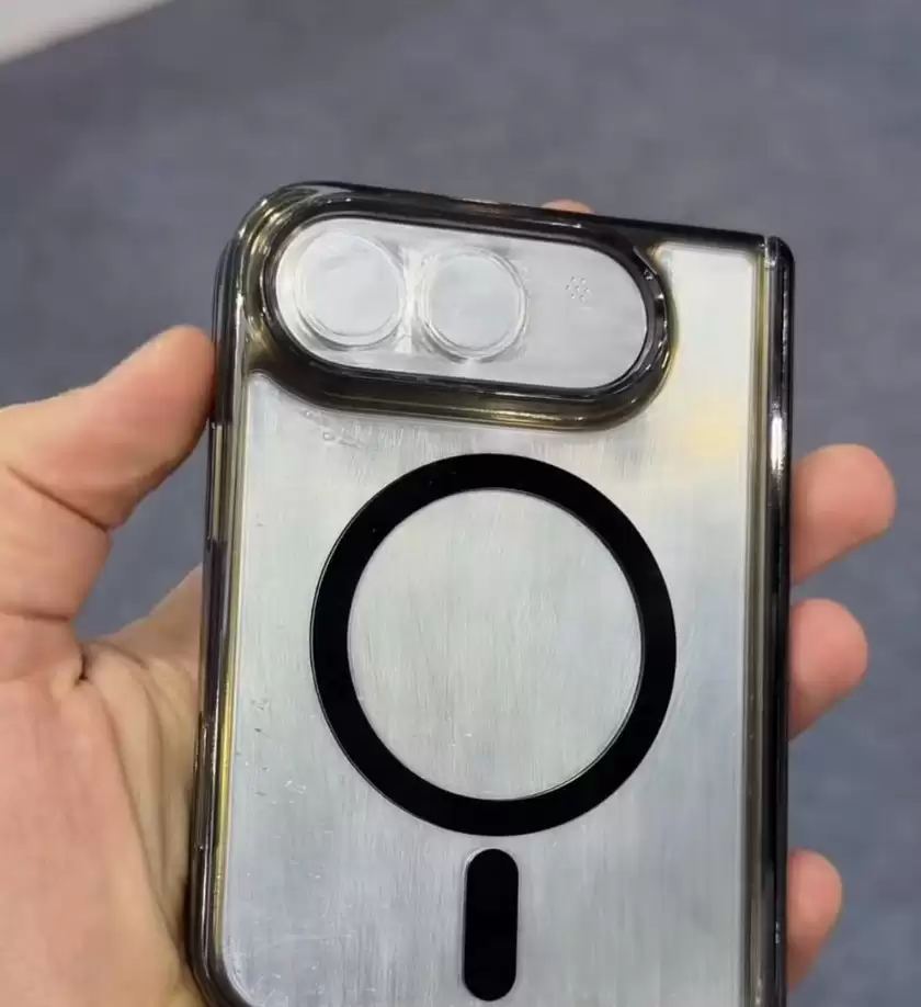 苹果iPhone Fold手机壳金属磨具曝光 横向双摄设计