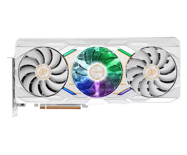 华擎发布RX 9070 XT太极白色版：自带屏幕、16针供电接口