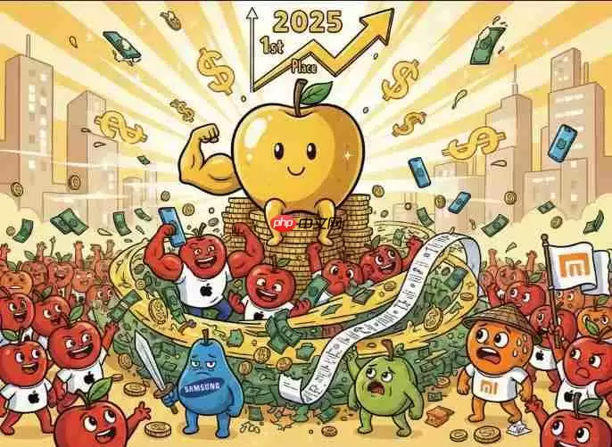果粉购买力认证！苹果2025手机市占夺冠稳坐龙头 傲视三星及小米