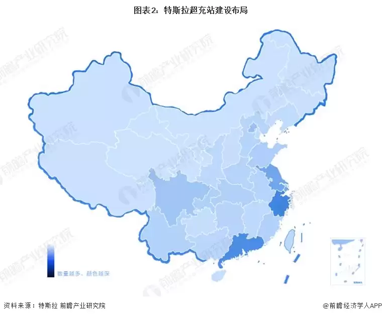 图2：特斯拉超充站建设布局