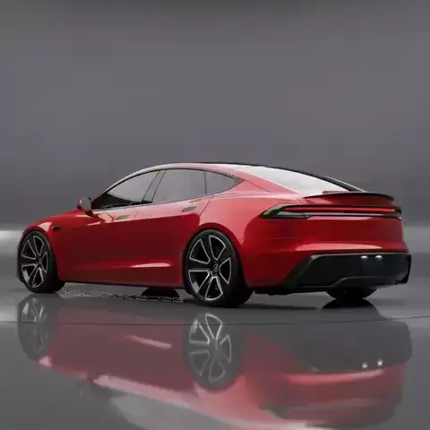 新款特斯拉Model S渲染图曝光：前后全部采用贯穿式大灯