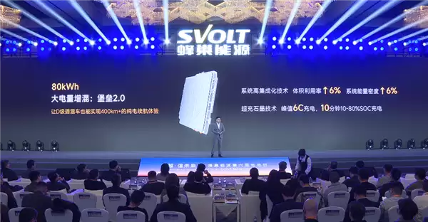 蜂巢能源发布80kWh堡垒2.0电池,支持400km续航与10分钟快充