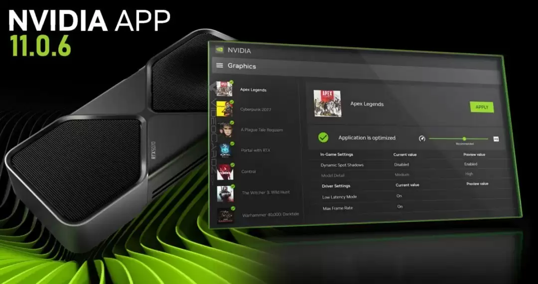 英伟达推送NVIDIA App 11.0.6上线 全新DLSS 4.5覆盖功能下周发布