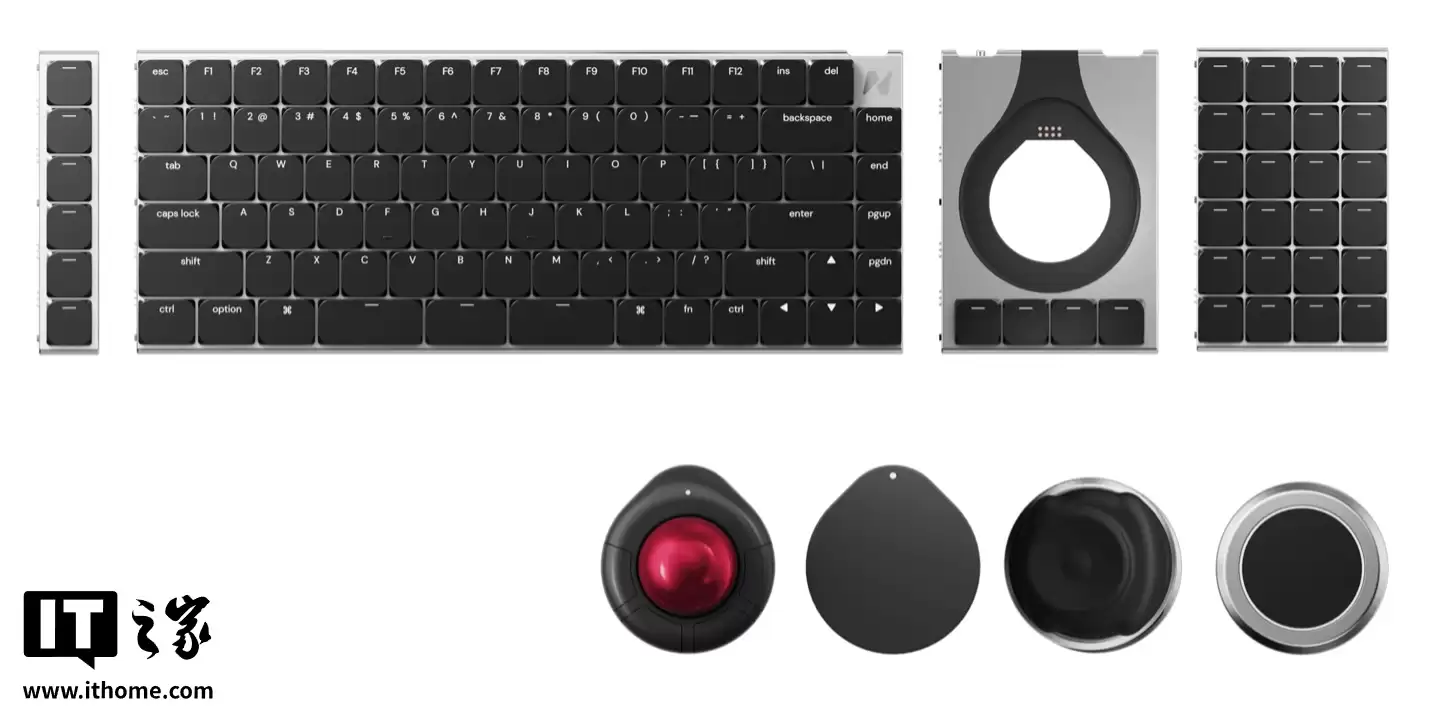 Naya Connect 模块化机械键盘发布:可自由更换小键盘、轨迹球、触控板等,本体售 189 美元