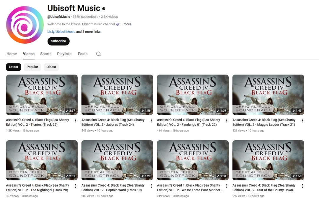 重制信号?育碧重新上传《刺客信条4:黑旗》音乐原声带