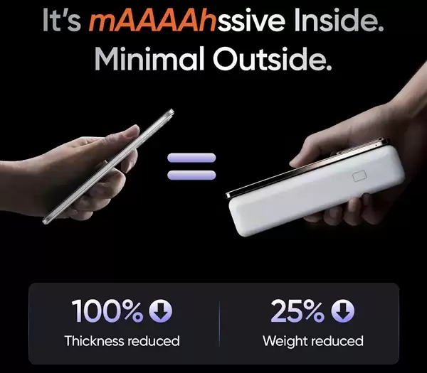 真我首款10000mAh手机来了！真我P4+Power上架：淘汰充电宝