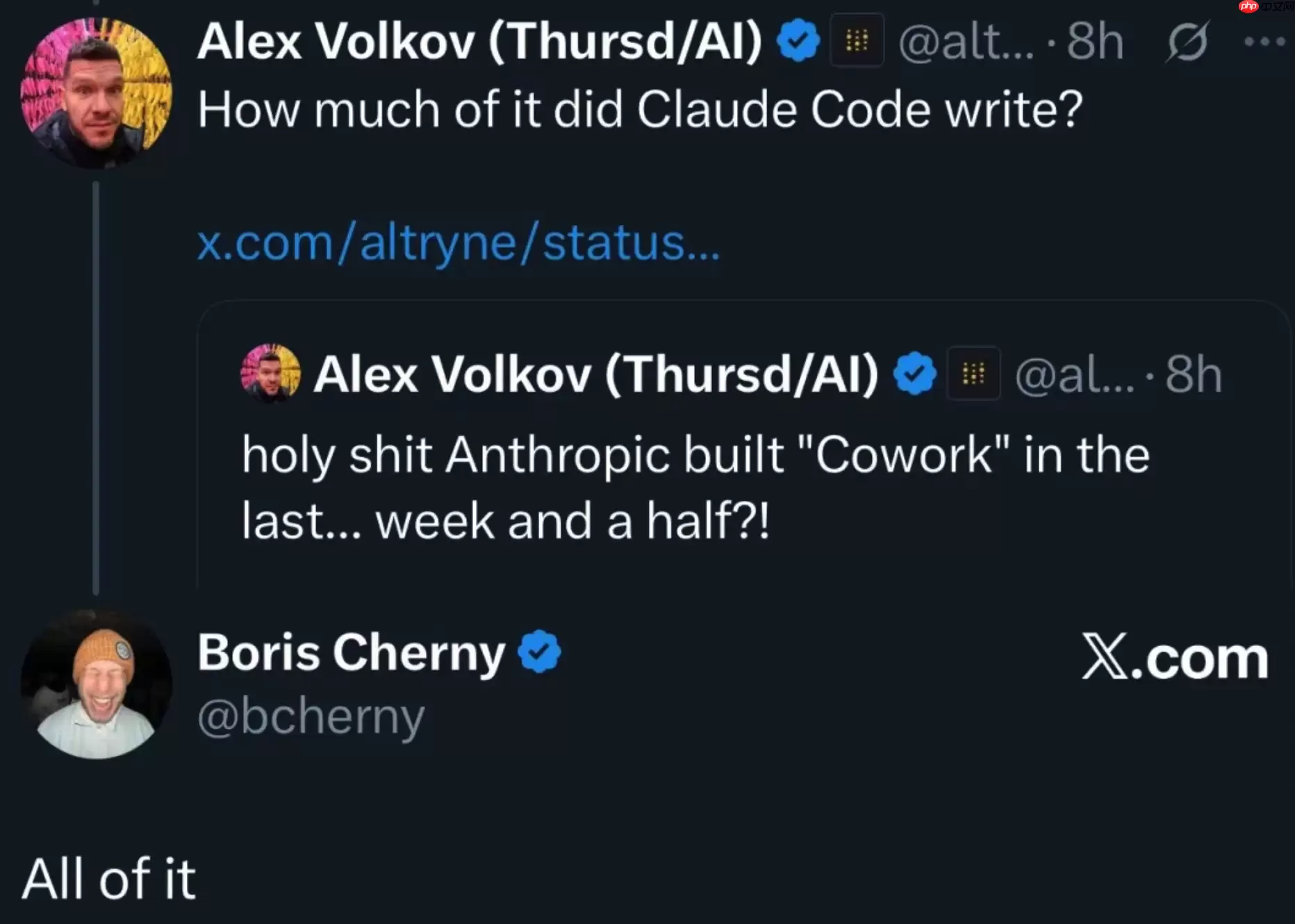 Claude Cowork 几乎完全由 AI 自动开发,10 天内完成初版