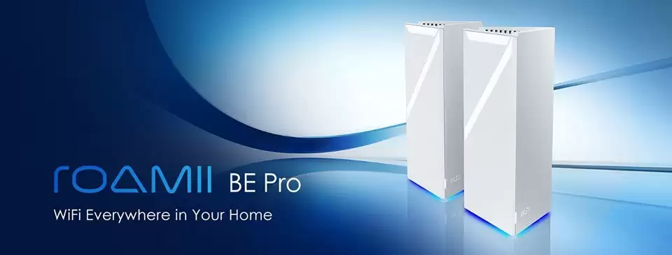 微星发布Wi-Fi 7三频Mesh路由器Roamii BE Pro