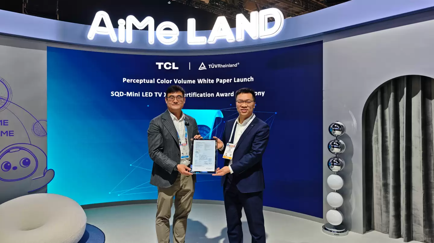 CES 2026，TCL 联合德国莱茵 TÜV 共同发布显示产品感知立体色域白皮书，推动色彩评价标准再升级