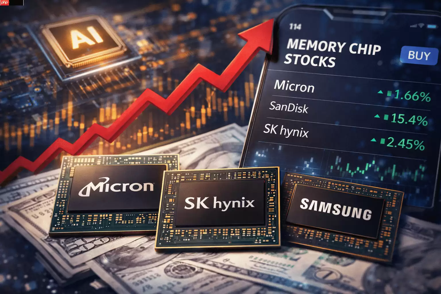 AI需求挤压供给+散户资金涌入存储器芯片股