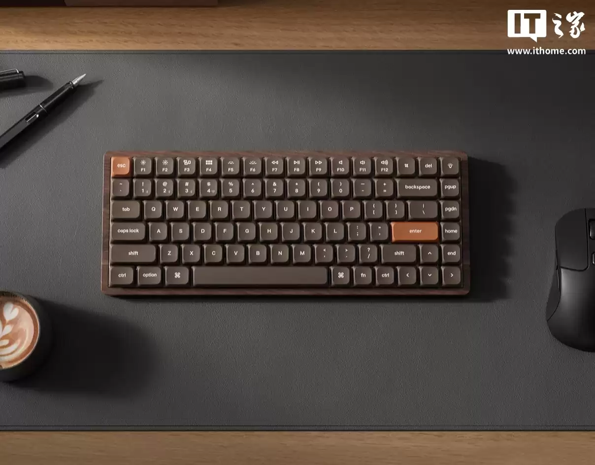 Keychron 海外推出 K3 Max 全木版机械键盘：换用胡桃木外壳、Milk POM 轴体，119.99 美元