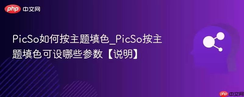PicSo如何按主题填色_PicSo按主题填色可设哪些参数【说明】