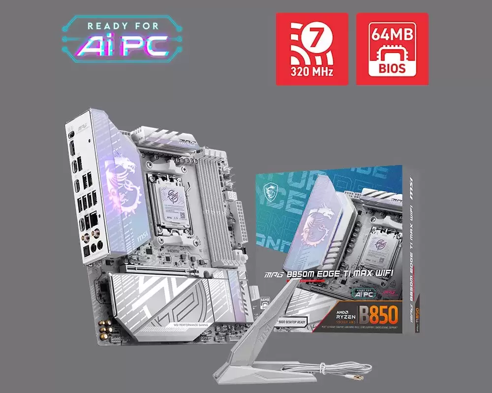 微星发布高端B850M主板：Wi-Fi 7+PCIe 5.0全配置