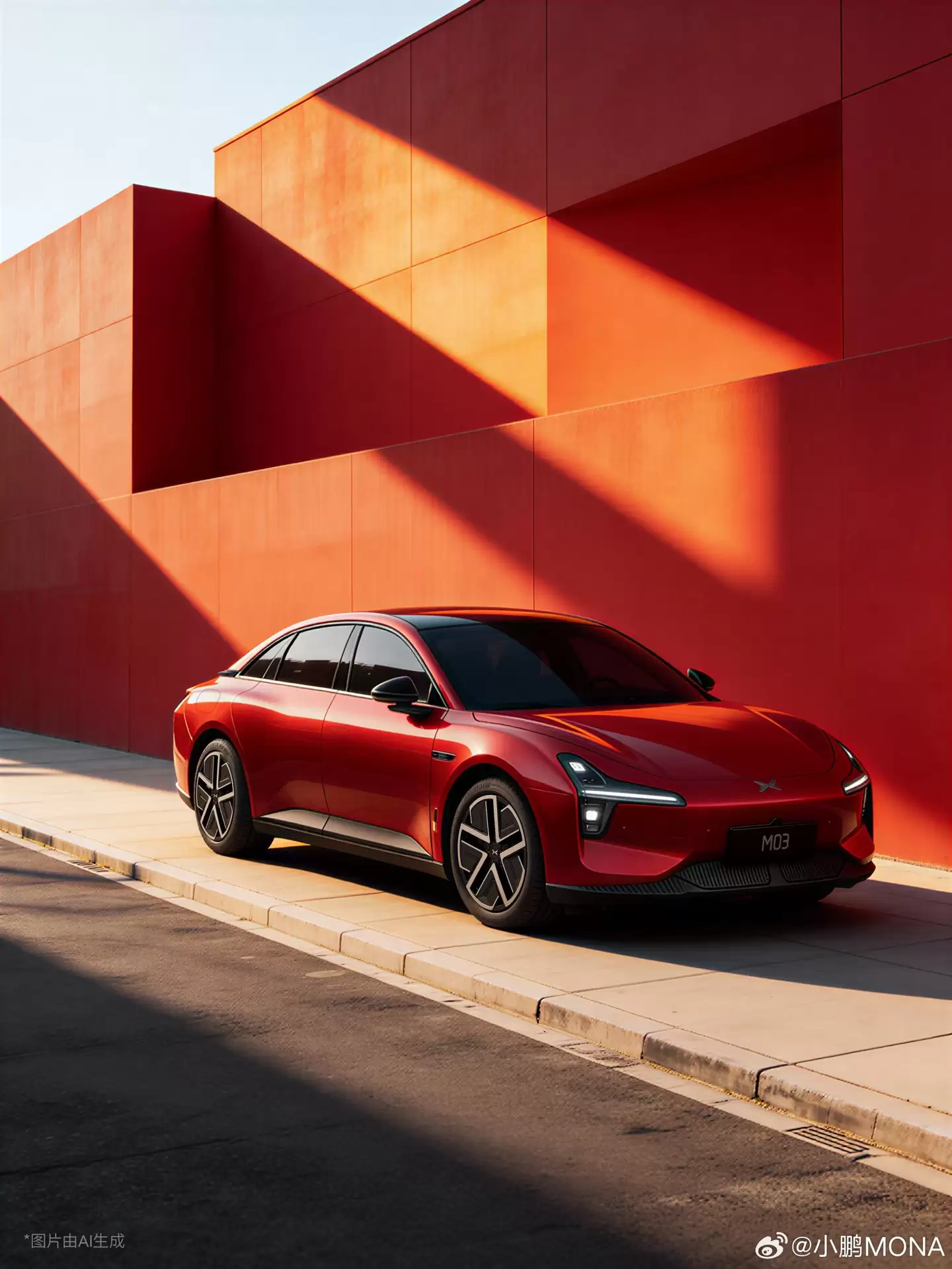 现款 11.98 万-13.98 万元，小鹏 MONA M03 推出官方改色“车厘子红”