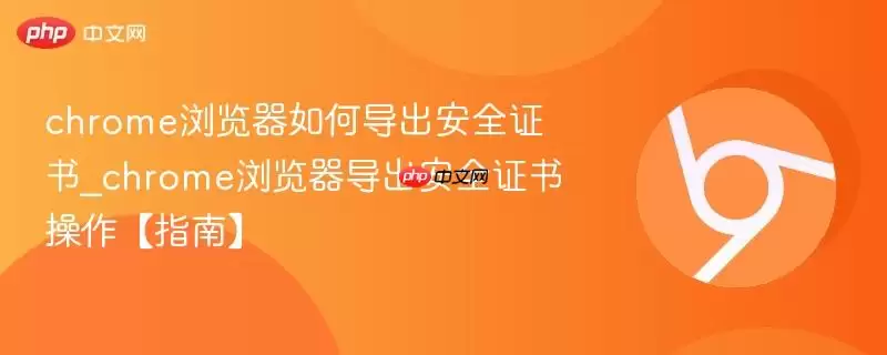 chrome浏览器如何导出安全证书_chrome浏览器导出安全证书操作【指南】