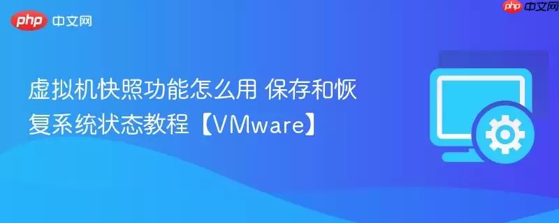 虚拟机快照功能怎么用 保存和恢复系统状态教程【VMware】