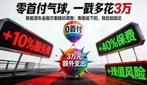 零首付购车陷阱：隐藏费用与强制条款推高真实成本
