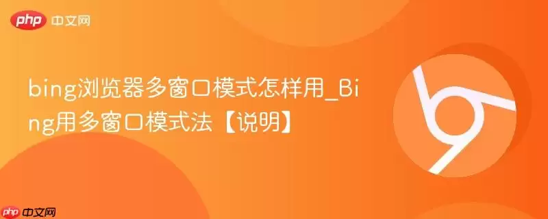 bing浏览器多窗口模式怎样用_Bing用多窗口模式法【说明】