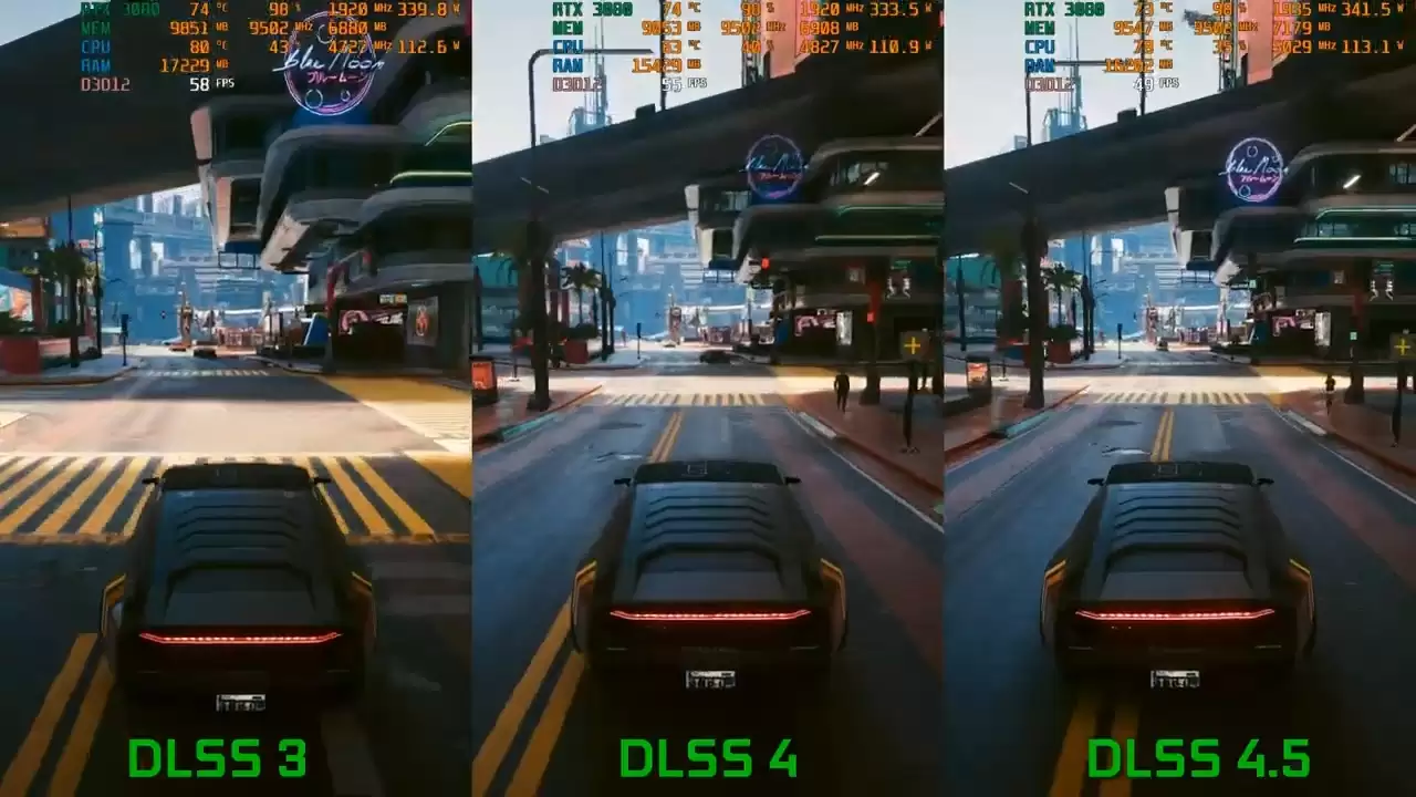 降帧率换画质：英伟达 RTX 3080 显卡强开 DLSS 4.5 测试