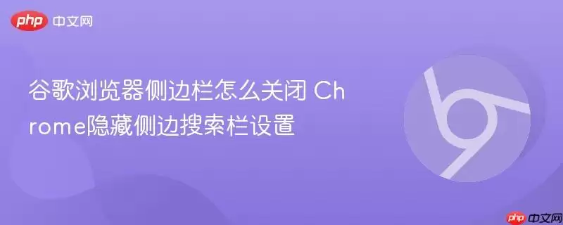 谷歌浏览器侧边栏怎么关闭 Chrome隐藏侧边搜索栏设置