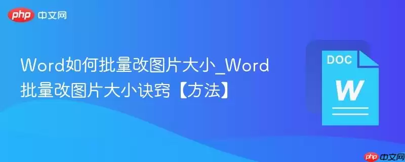 Word如何批量改图片大小_Word批量改图片大小诀窍【方法】