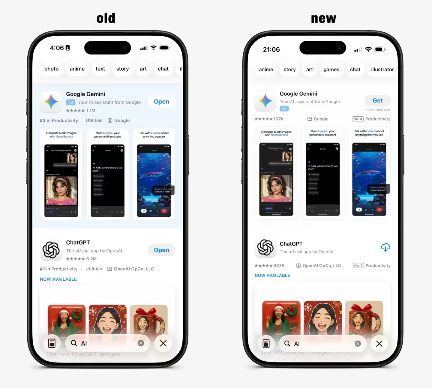 iPhone 17 等用户反馈苹果灰度测试 iOS 26.3 版 App Store：移除广告蓝色背景