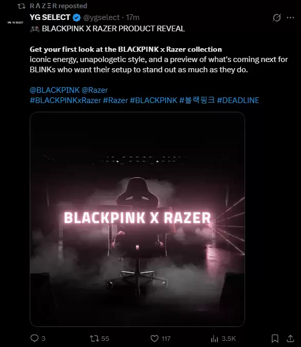 联动韩国人气女团 雷蛇发布BLACKPINK限量联名外设：粉色鼠标、键盘 女生很难不心动