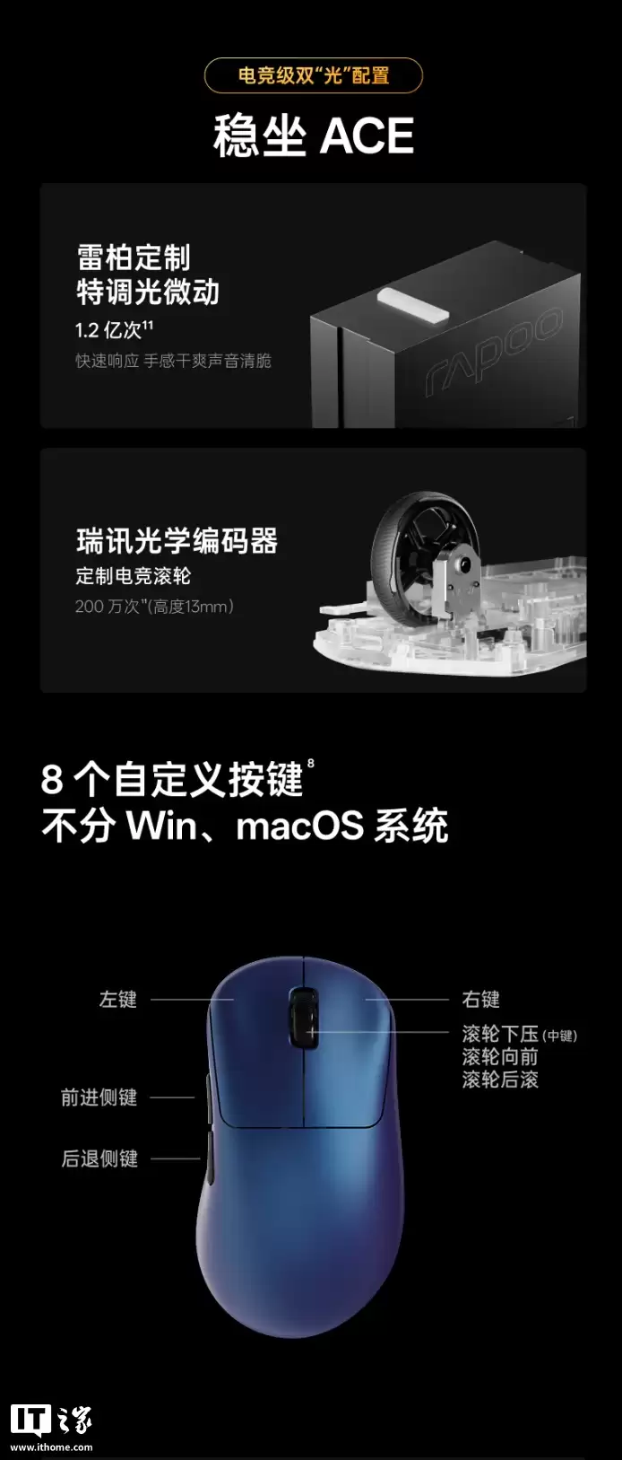 499 元：雷柏 VT3s MAX 大师版鼠标开启新品预约，搭载双 NORDIC 54H20、原相 3950 Ultimate