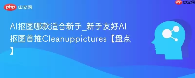 AI抠图哪款适合新手_新手友好AI抠图首推Cleanuppictures【盘点】