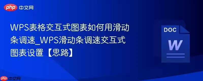 WPS表格交互式图表如何用滑动条调速_WPS滑动条调速交互式图表设置【思路】