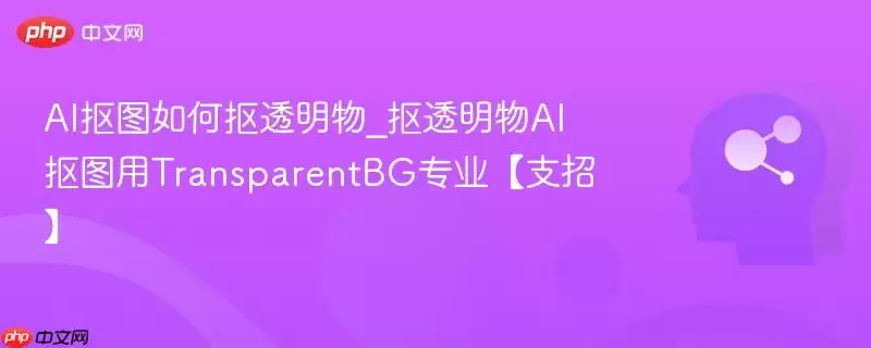 AI抠图如何抠透明物_抠透明物AI抠图用TransparentBG专业【支招】