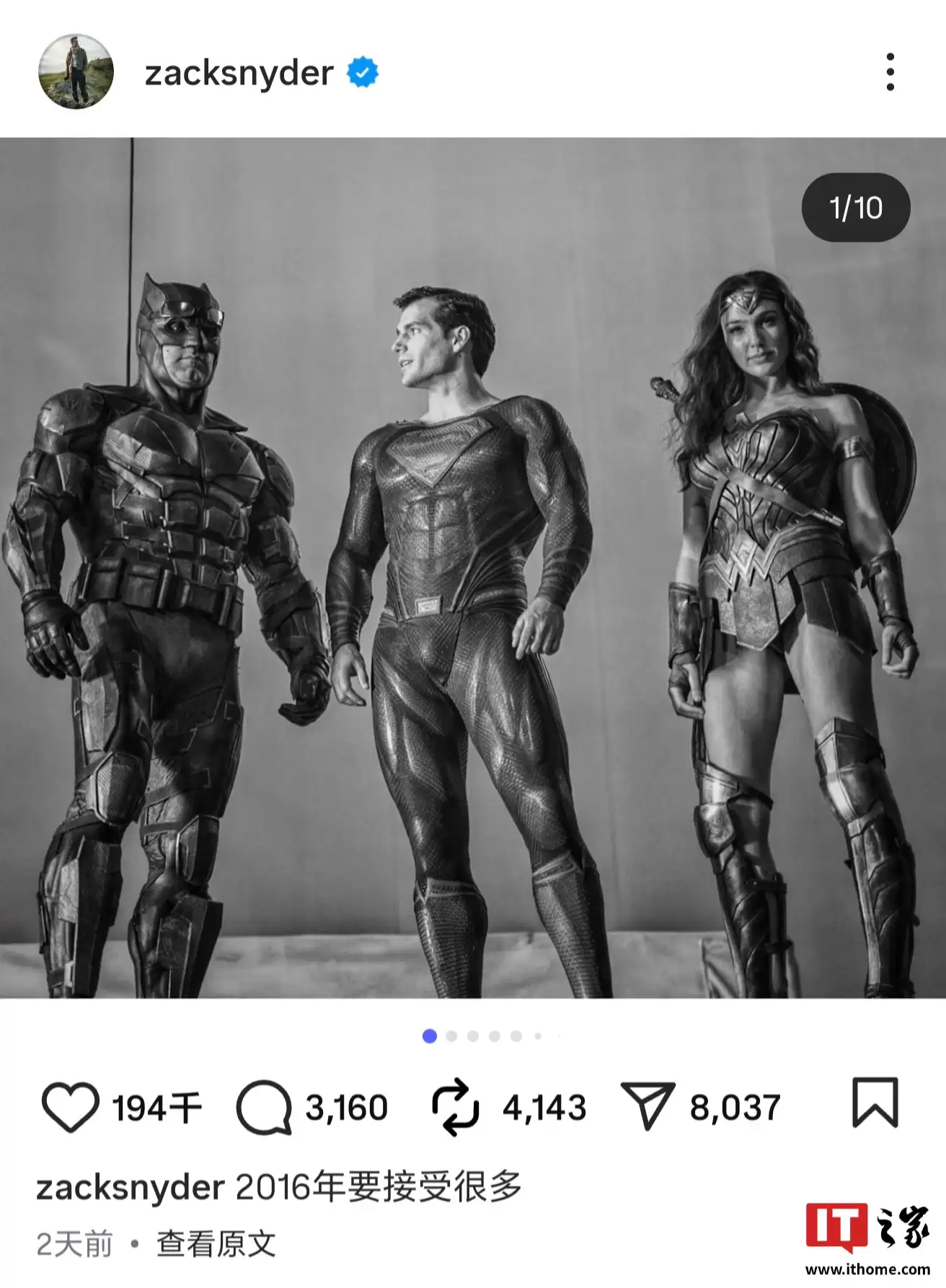 DCEU 遗产：扎克·施奈德导演释出亨利·卡维尔版《超人》《正义联盟》未公开剧照