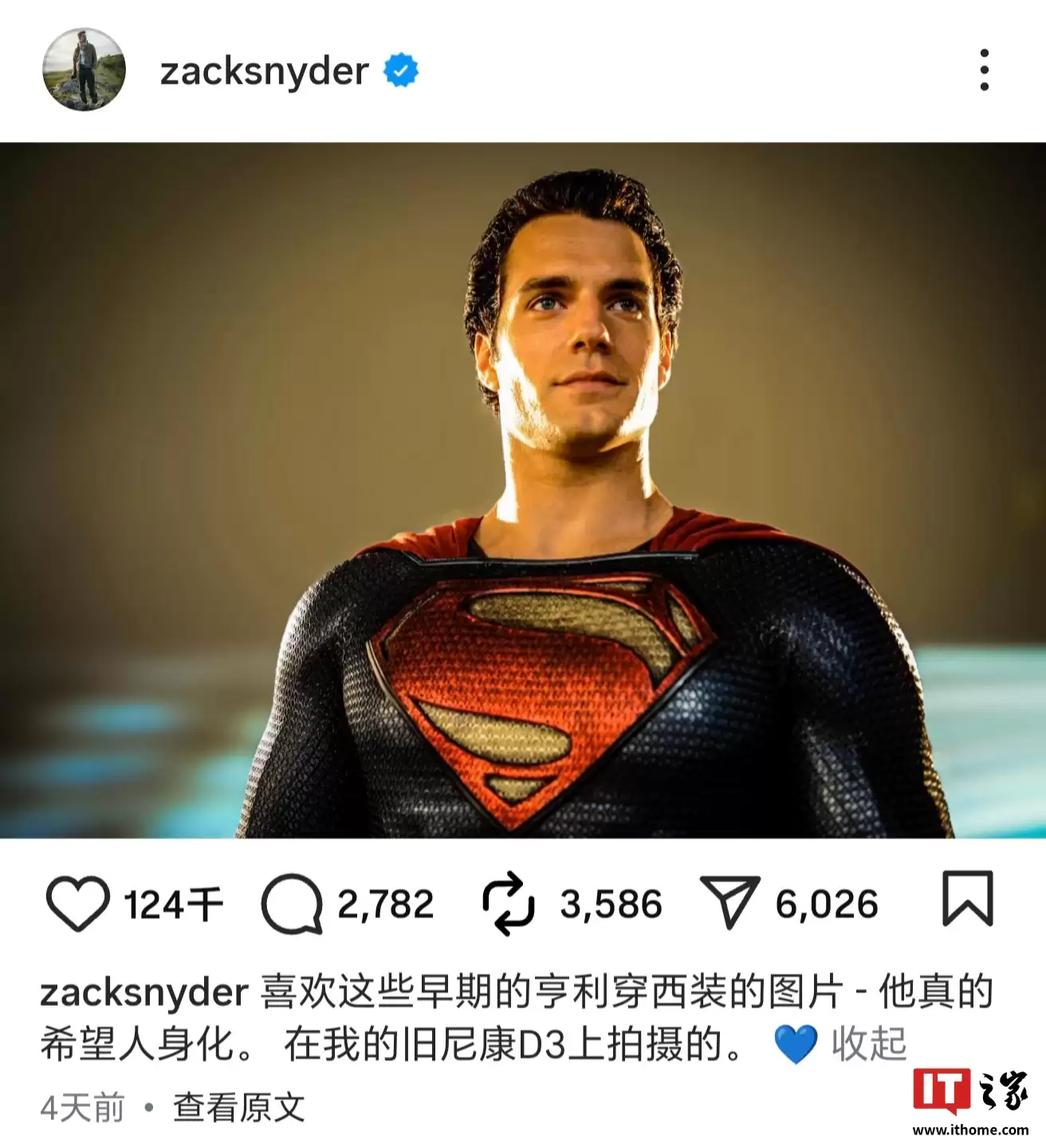 DCEU 遗产：扎克·施奈德导演释出亨利·卡维尔版《超人》《正义联盟》未公开剧照