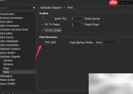 dbForge MySQL打印网格开启方法