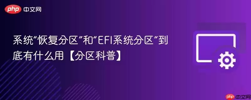 系统“恢复分区”和“EFI系统分区”到底有什么用【分区科普】