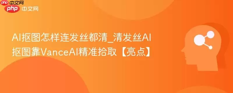AI抠图怎样连发丝都清_清发丝AI抠图靠VanceAI精准拾取【亮点】
